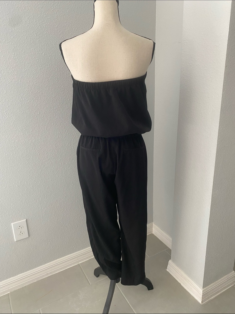 EXPRESS Women Summer Casual Black Strapless Jumpsuit | M - Picture 10 of 13